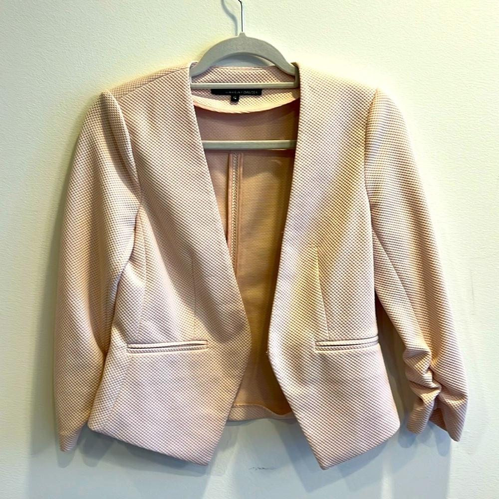 Light pink textured blazer from Nordstrom